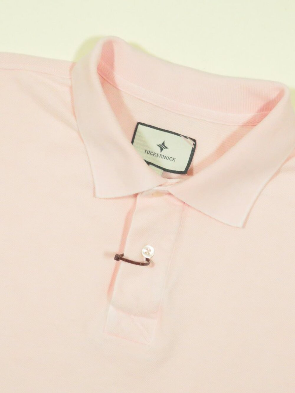 Tuckernuck Pique Holmes Boyfriend Polo Shirt Womens S Pink Boxy Fit